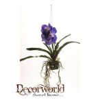 Vanda Orchidea lógó kosárban 50cm - Kék
