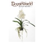 Vanda Orchidea lógó kosárban 50cm - Fehér