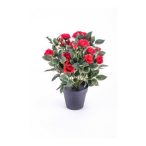 Rózsabokor 30cm piros, műanyag cserépben 10cm