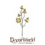 Hibiszkus bimbós ág 5 ágú 43cm - Zöld