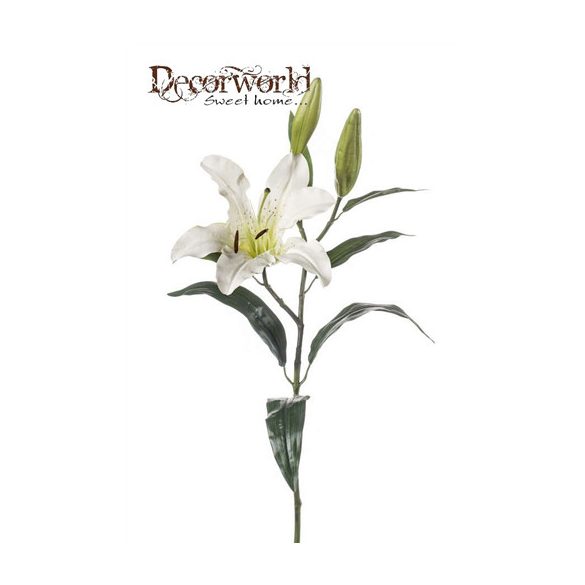 Orientál liliom ág 80cm krém