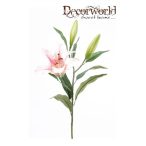 Orientál liliom ág 80cm világos rózsaszín