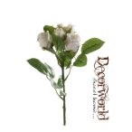 Rózsabimbós ág x5 36cm - Fehér