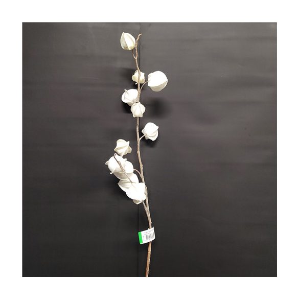 Földicseresznye ág havas 90cm - Fehér