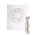 Magnólia koszorú fehér havas 38cm