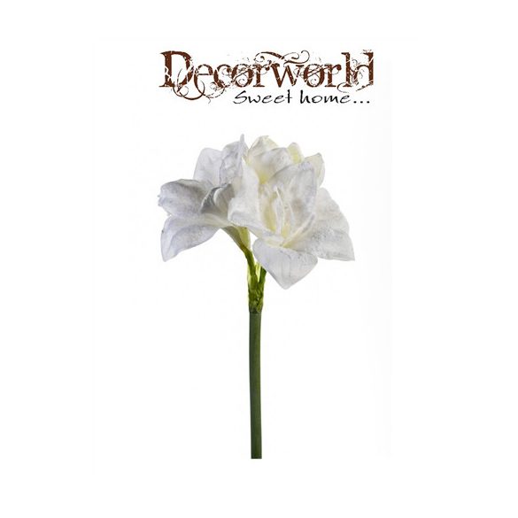 Amarillisz ág havas 48cm - Fehér