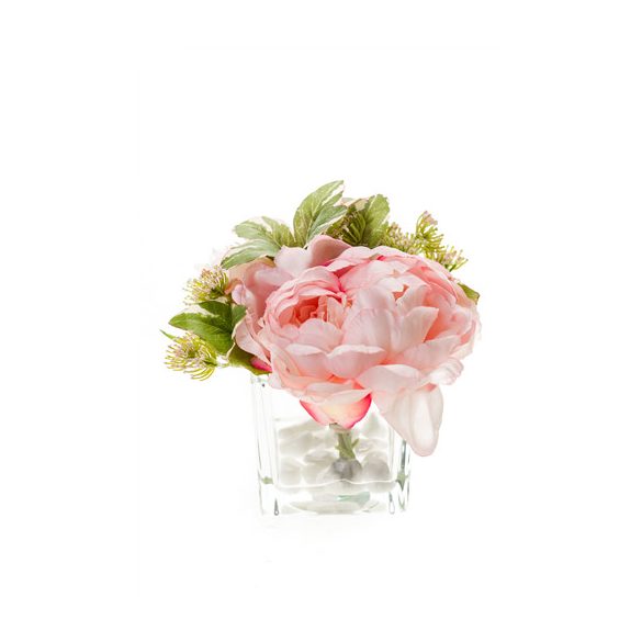 Pünkösdi rózsa / kapor köteg rózsaszín (üveg cserépben 8cm magas)