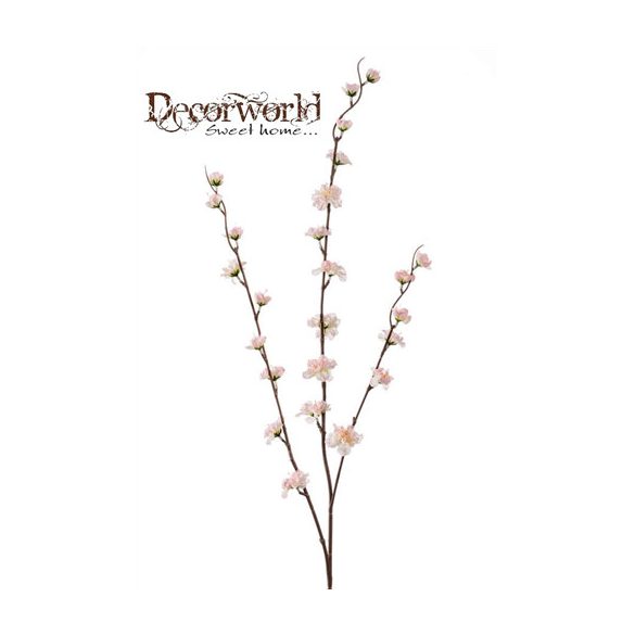 Virágzó barackág 3 ág 100cm - Világós rózsaszín