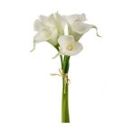 Liliom csokor x6 35cm - Fehér