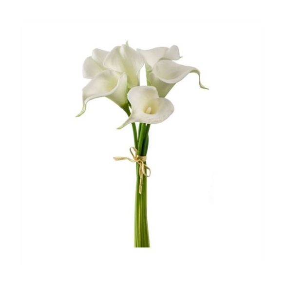 Liliom csokor x6 35cm - Fehér