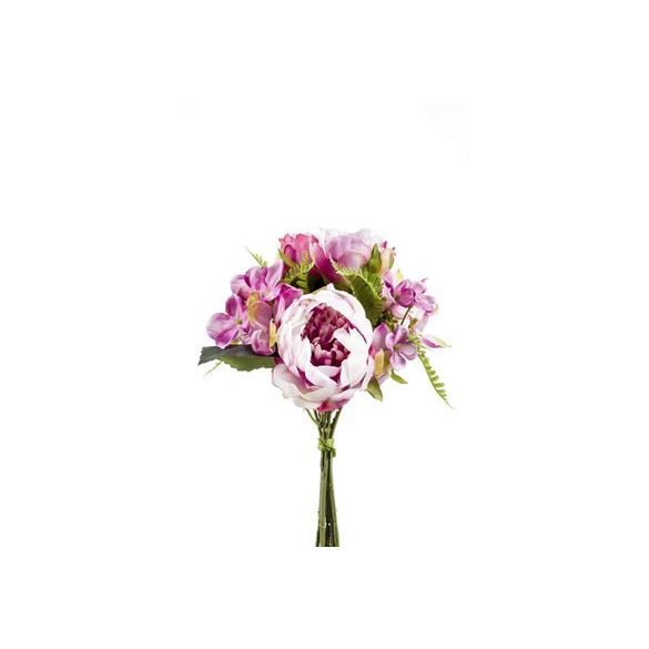 Peony/hydrangea Bundle (Bazsarózsa/hortenzia) 25cm - Lila