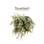 Páfrány/szakállbromélia vegyes vas állványon 30x30cm