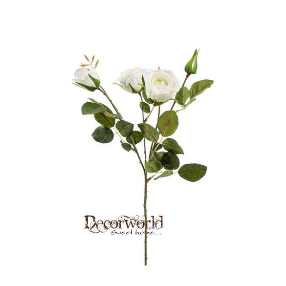 Rózsa ág Peggy 60cm - Fehér