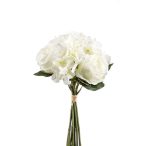 Rózsa/Hortenzia csokor 35 cm - Fehér