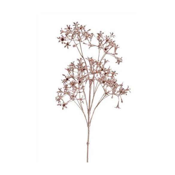 Kőtörőfű ág fagyott 63cm - Rosegold
