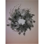 Split pine snowed wreath d50cm