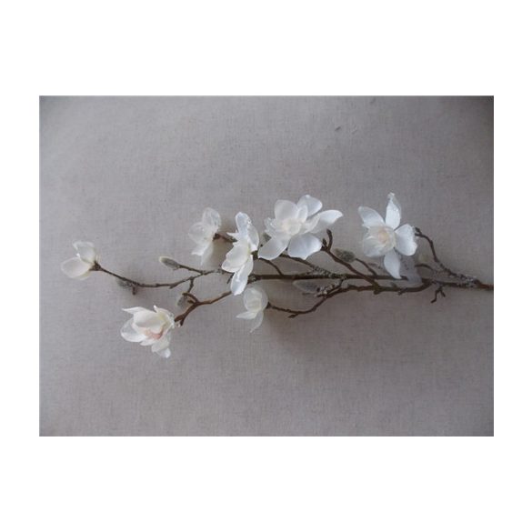Magnolia ág jeges 87cm fehér