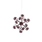 Bogyós dísz 14cm - Metál piros