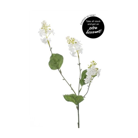 Syringa ág x3 63cm - Fehér