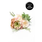 Rózsa pozsgás csokor 25cm – Halvány rózsaszín