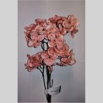 Hydrangea spray velvet x5 68cm - Beige