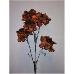 Hydrangea spray velvet x5 68cm - Barna