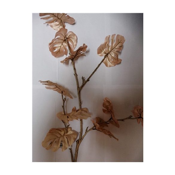 Monstera ág x4 110 cm - Pezsgő/arany