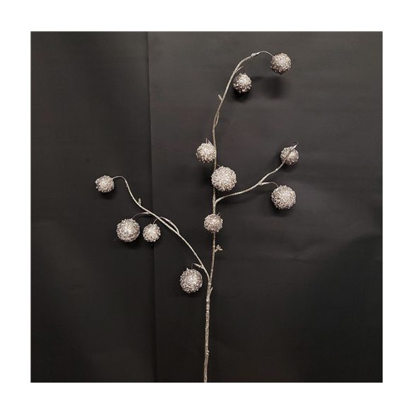 Pom pom ágacska x3 78cm - Bronz/jég