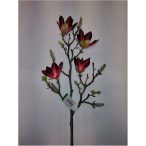 Magnolia branch 65cm - Burgundy