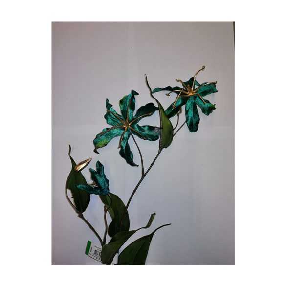 Gloriosa velvet spray 75 cm petrol