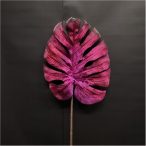 Monstera levél bársony 75cm - Szilva lila