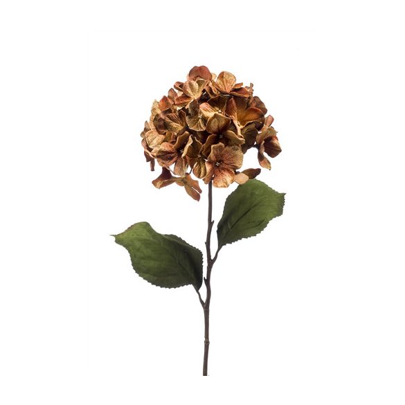 Hydrangea spray velvet 75cm - Barna