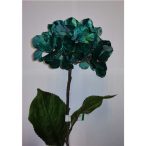 Hydrangea spray velvet 75cm - Petrol kék