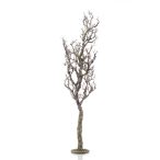 Moss trunk tree w metal base 110cm