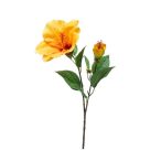 Hibiscus ág x2 65cm - Sárga
