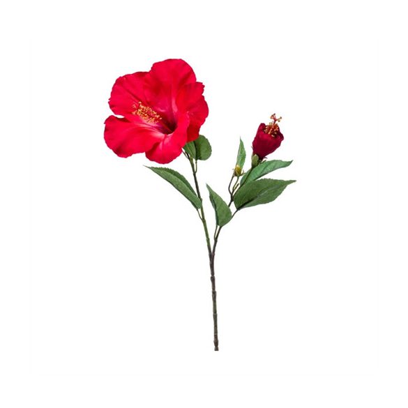 Hibiscus ág x2 65cm - Piros