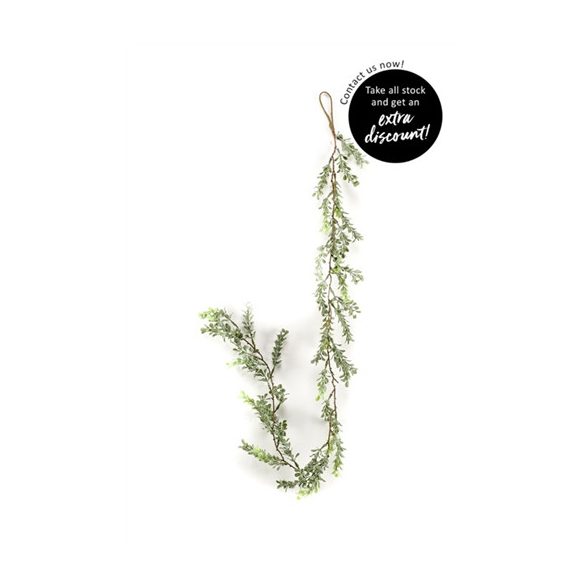 Buxus girland fehér bogyókkal 120cm