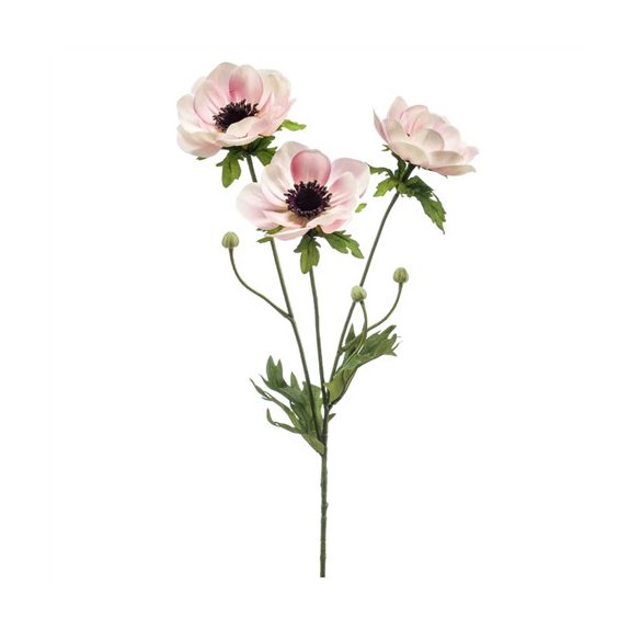 Anemone spray x3 75cm - Rózsaszín/krém