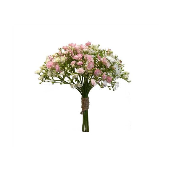 Gypsophilia csokor 23cm - Fehér/rózsaszín