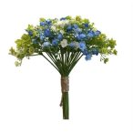 Gypsophilia csokor 23cm - Zöld/krém/kék
