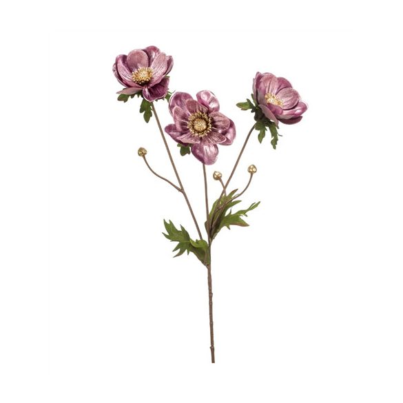 Anemone ág x3 75 cm - Lila