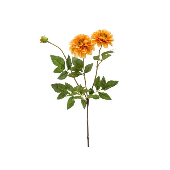 Dahlia ág x3 72cm - Okker sárga