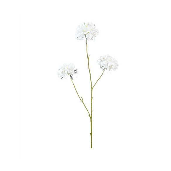 Scabiosa spray x3 80cm - Fehér