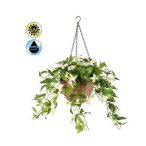 Fuchsia függő kosárban UV álló 45cm - Krém/rózsaszín