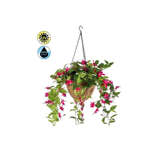 Fuchsia függő kosárban UV álló 45cm - Fukszia