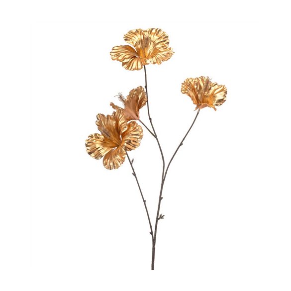 Hibiscus spray 82cm - Arany
