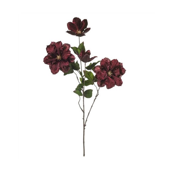 Clematis velvet spray 83cm - Bordó
