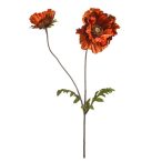 Poppy velvet spray x2 78cm - Sötét narancs