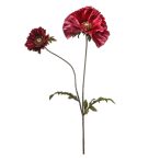 Poppy velvet spray x2 78cm - Fuchsia