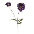 Poppy velvet spray x2 78cm - Lila